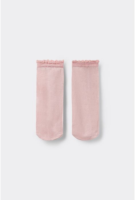 Chaussettes À Paillettes Pour Fille Rose
