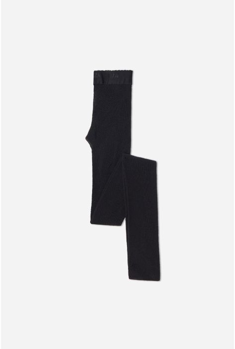 Collant Fille En Micro-résille Noir