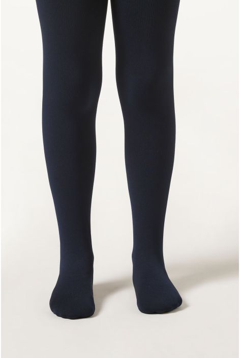 Collant Fille Thermique Bleu