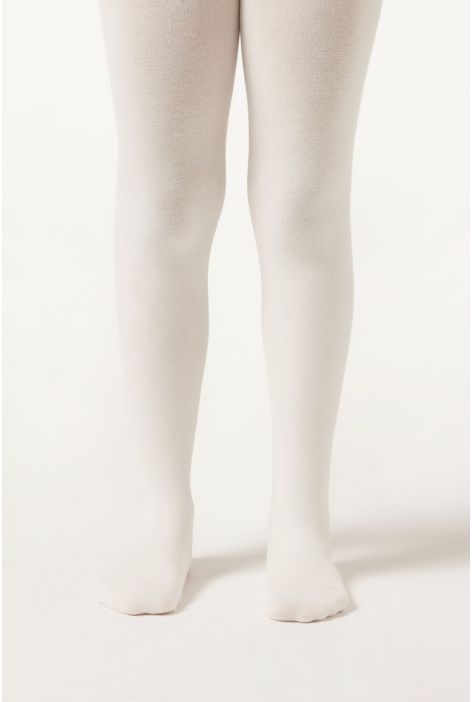 Collant En Coton Pour Fille Blanc