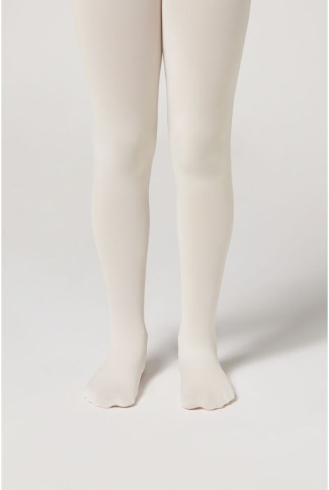 Collant 50 Deniers Toucher Doux Pour Fille Blanc
