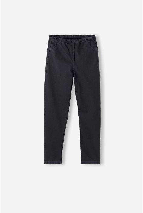 Legging Fille Thermique En Jean Noir