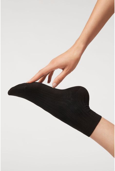 Chaussettes Courtes Avec Cachemire Noir