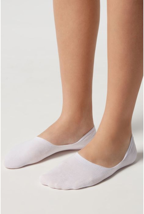 Chaussettes Invisibles En Coton Blanc