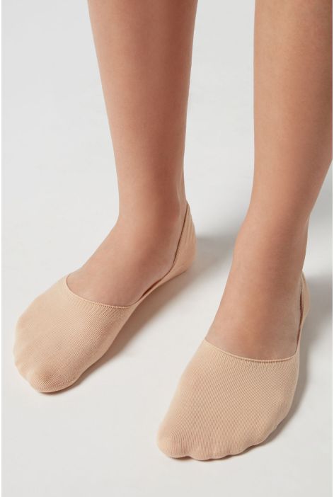 Chaussettes Invisibles En Coton Blanc (avorio)