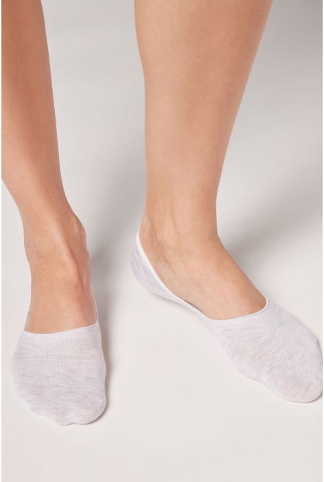 Chaussettes Invisibles En Coton Gris