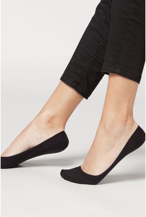 Chaussettes Invisibles À Bords Sans Couture En Coton Noir