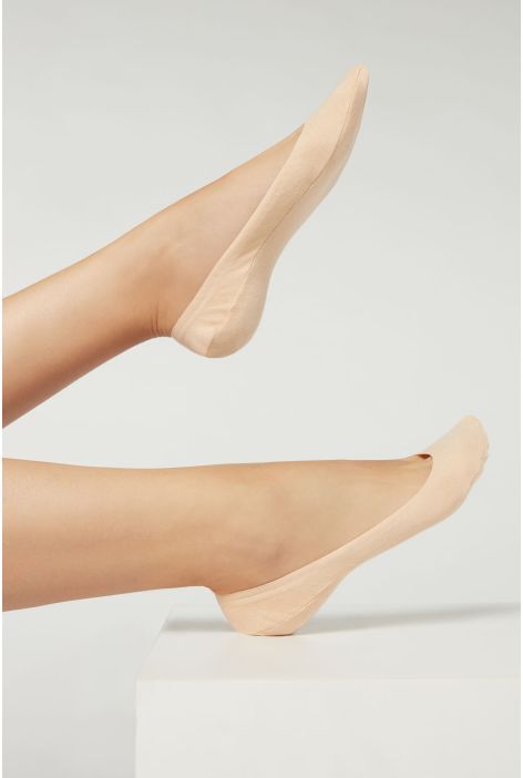 Chaussettes Invisibles À Bords Sans Couture En Coton Blanc (avorio)