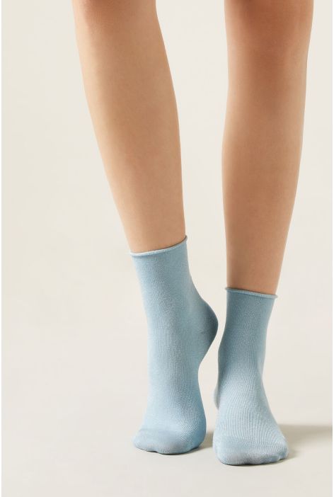 Chaussettes À Paillettes Bleu
