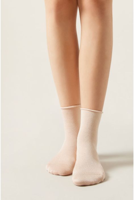 Chaussettes À Paillettes Rouge