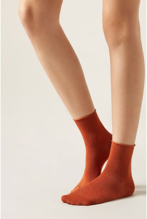 Chaussettes À Paillettes Orange