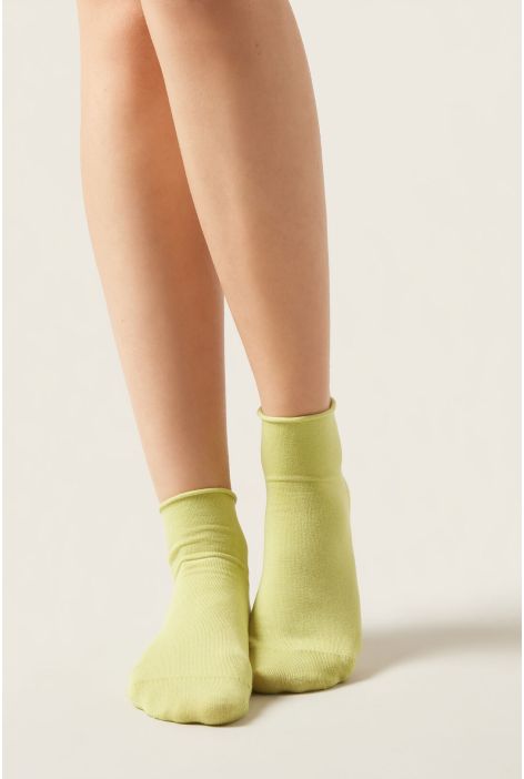 Chaussettes Basses En Coton Sans Bordure Vert