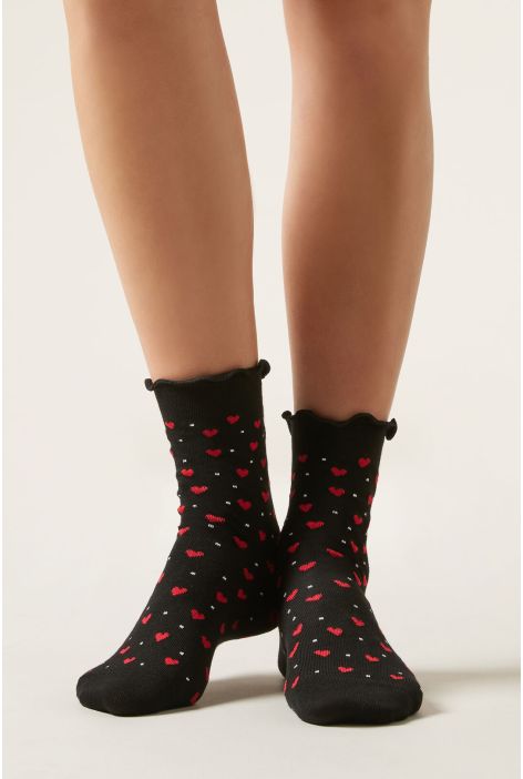 Chaussettes De Sport Cœurs Multicolore