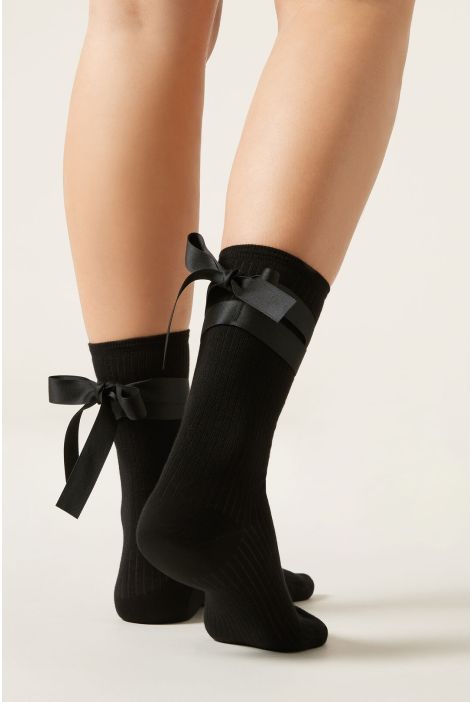 Chaussettes À Ruban Noir