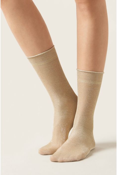 Chaussettes Opaques À Paillettes Noir