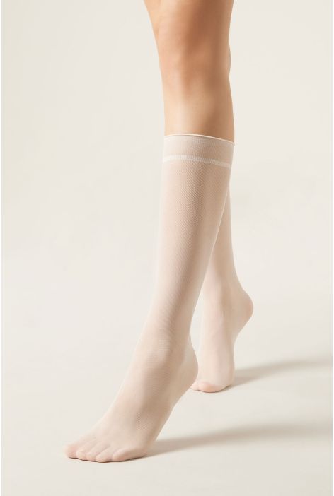 Chaussettes En Voile Blanc