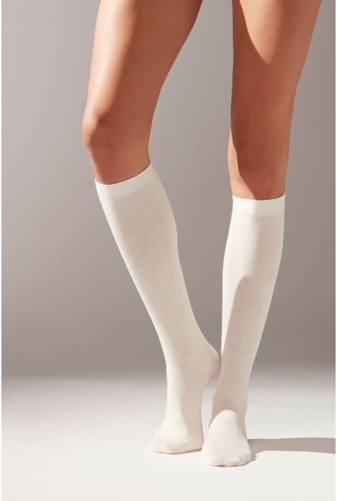 Chaussettes Longues En Coton Naturel