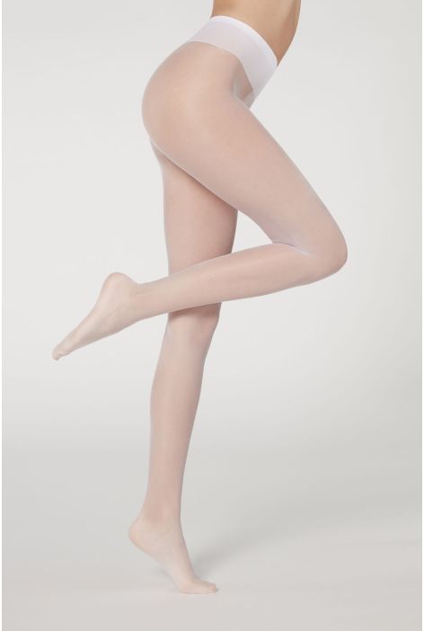 Collant Essentiel Voile 20 Deniers Blanc