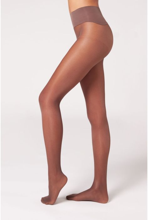 Collants Transparents 40 Deniers Essentiels Invisibles Marron