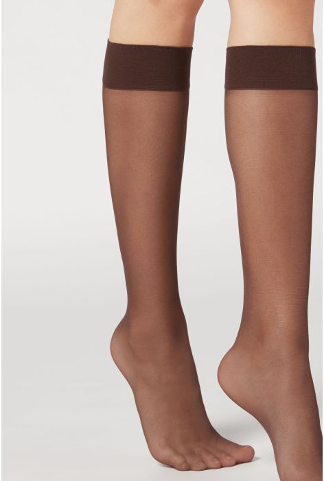 Mi-bas Voile 20 Deniers Marron