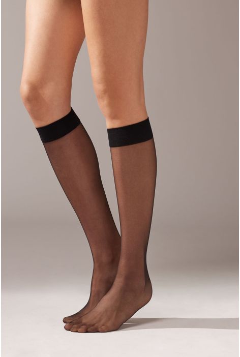 Mi-bas Voile 8 Deniers Noir