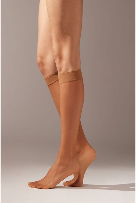 Mi-bas Voile 8 Deniers Naturel