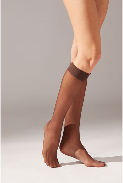 Mi-bas Voile 20 Deniers Marron