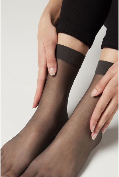 Socquettes Voile 20 Deniers Gris