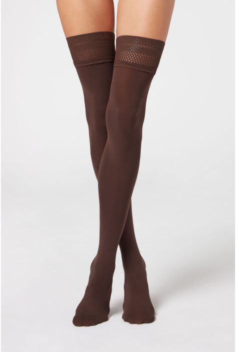 Bas Autofixants 50 Deniers Soft Touch Marron