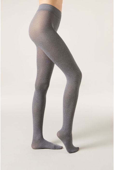 Microfibre Collant Opaque 50 Deniers Effet Toucher Doux Gris
