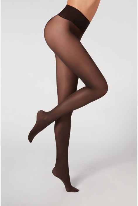 Collants 30 Deniers Totalement Invisibles Marron