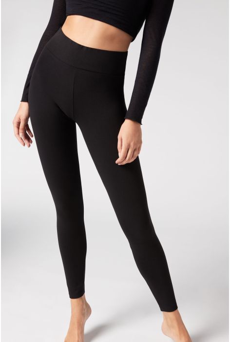 Legging En Coton Noir