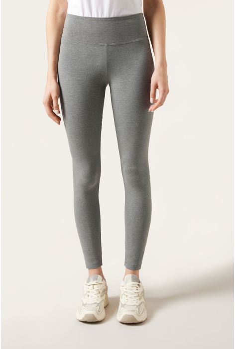 Legging En Coton Gris