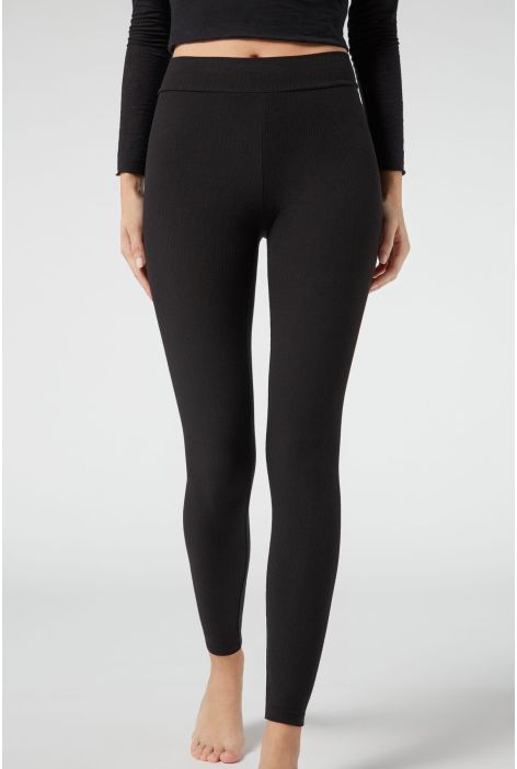 Legging Avec Cachemire Noir
