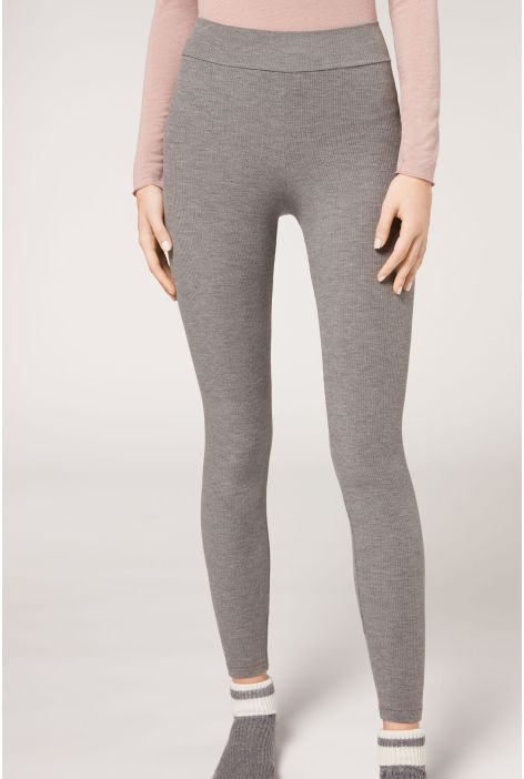 Legging Avec Cachemire Gris