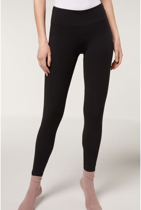 Legging En Coton Noir