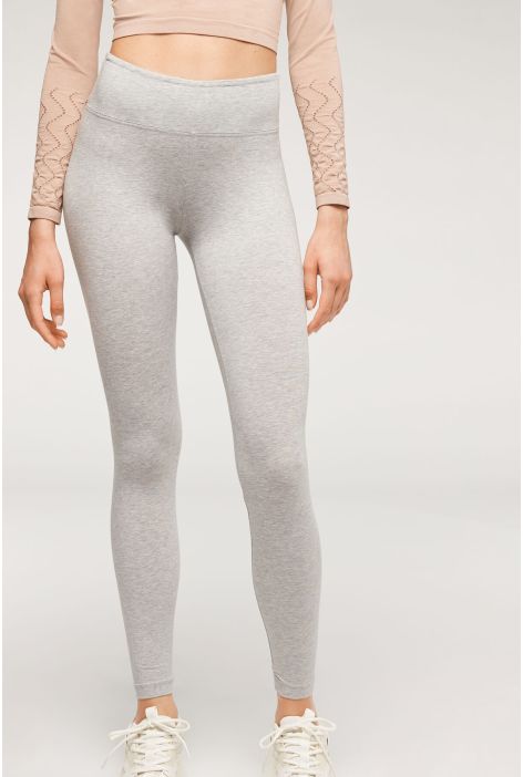Legging En Coton Gris