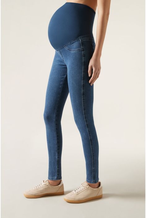 Legging En Jean Prémaman Bleu