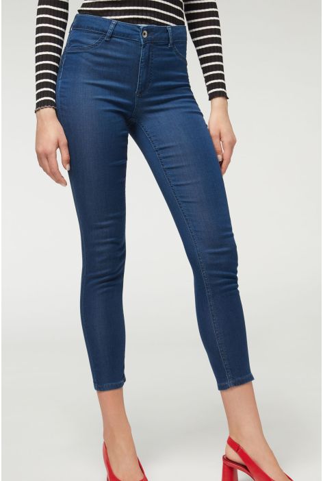 Jean Push-up En Denim Léger Bleu