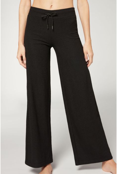 Legging Palazzo En Cachemire Noir