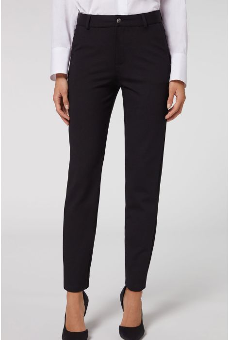 Legging À Cinq Poches En Punto Milano Noir