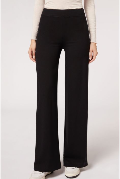 Legging Palazzo En Punto Milano Noir