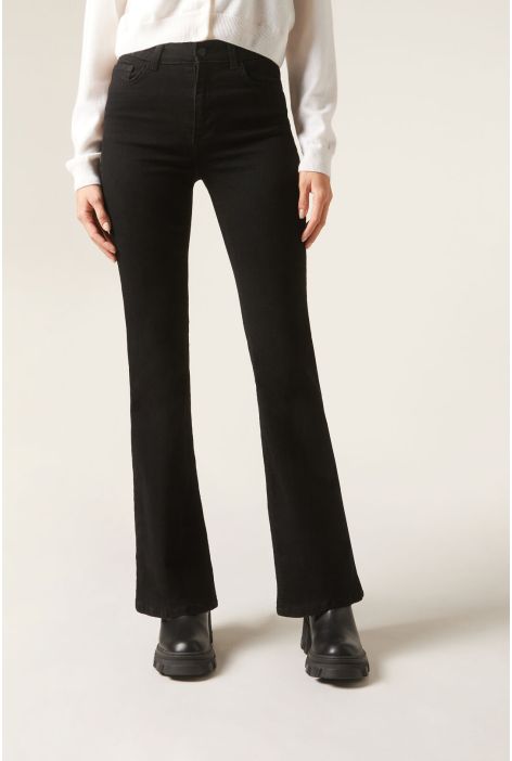 Jean Extensible Pattes D’éléphant Noir