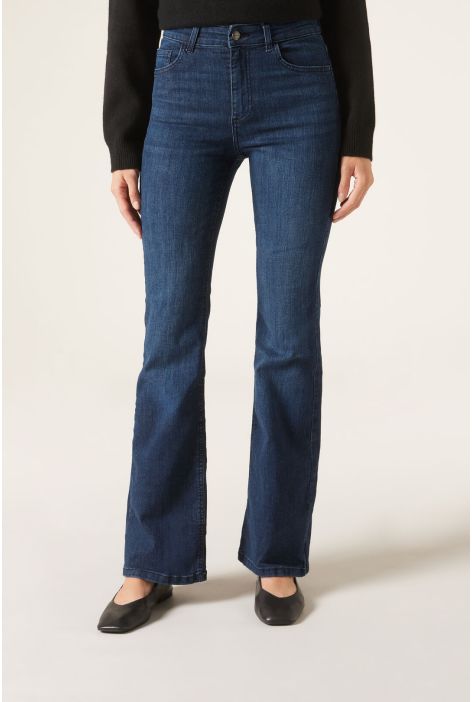Jean Extensible Pattes D’éléphant Bleu