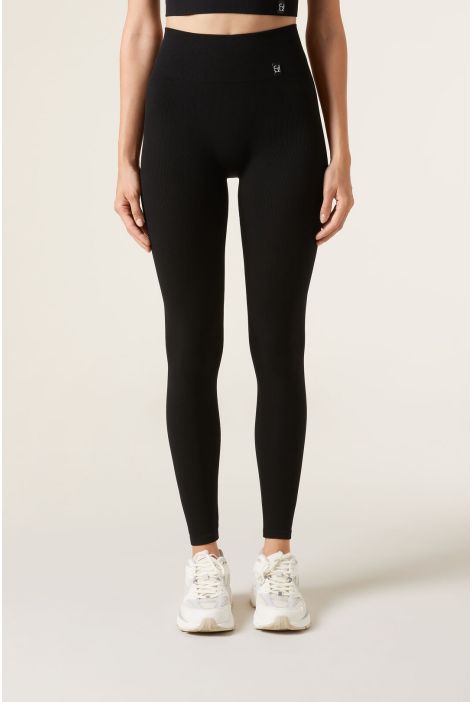 Leggings Sportifs Sans Coutures Noir