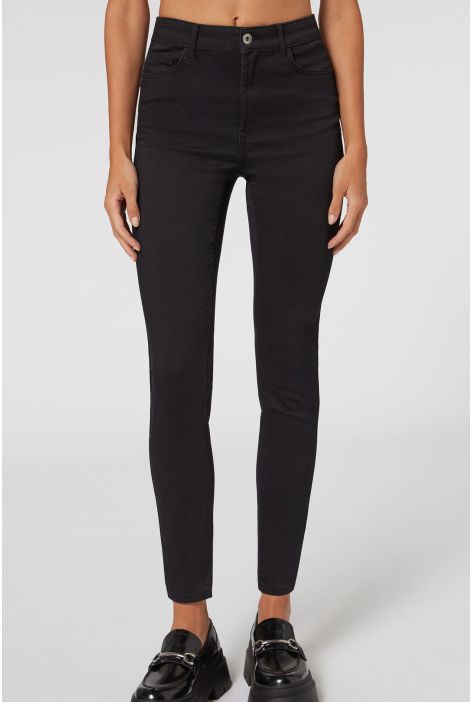 Jeans Push-up Skinny Taille Haute Soft Touch Noir