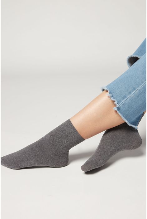 Chaussettes 50 Deniers Au Toucher Doux Gris