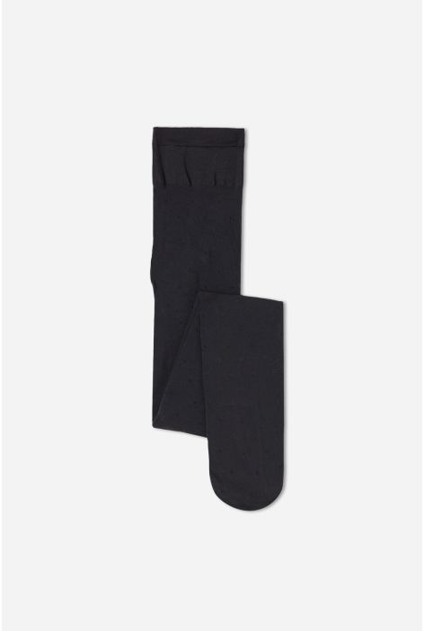 Collant Fille À Motifs Noir