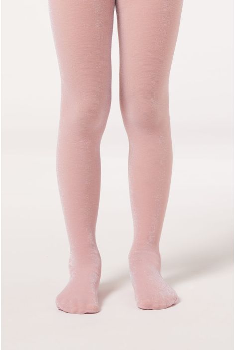 Collant Opaque 70 Deniers Pailleté Pour Fille Rose