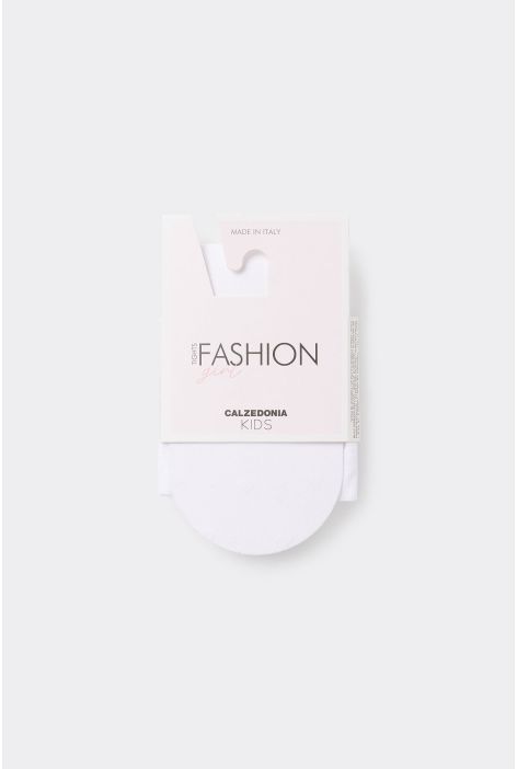 Collant Motif Intégral Pour Fille Blanc